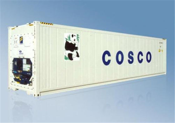 중국 금속에 의하여 사용된 냉동차 콘테이너는 OD 12.2m*2.44m*2.6m에 크기를 나타냅니다 협력 업체